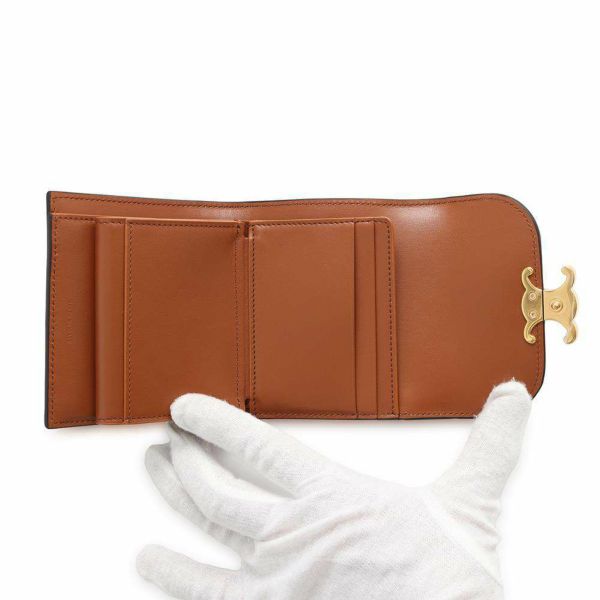 セリーヌ 三つ折り財布 スモール フラップウォレット トリオンフ 10D782GEB.14ML CELINE 財布