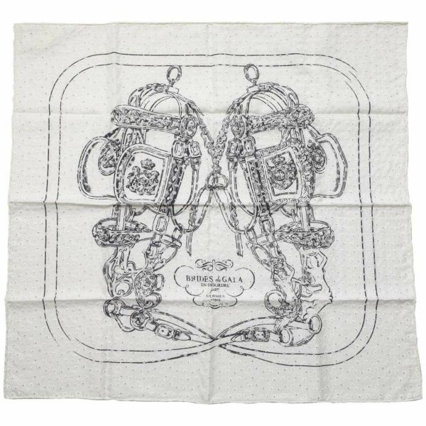 エルメス スカーフ カレ70 ブリッド ドゥ ガラ イングリッシュ・エンブロイダリー 刺繍 シルク 2023春夏