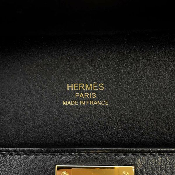 エルメス ジプシエール ミニ ブラック/ゴールド金具 エバーカラー W刻印 HERMES バッグ 黒