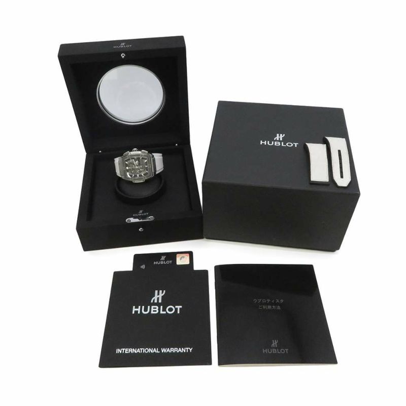 ウブロ スピリット オブ ビッグ・バン チタニウム ホワイト 日本限定 601NE.0172.LR.JPN17 HUBLOT シルバー/スケルトン文字盤