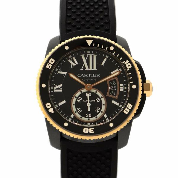 カルティエ カリブル ドゥ カルティエ ダイバー W2CA0004 Cartier 腕時計 黒文字盤