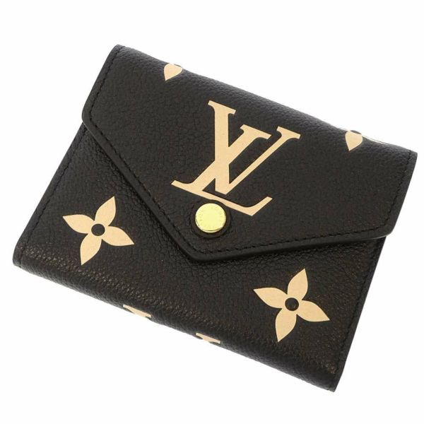 LOUIS VUITTON◇ポルトフォイユミニ 3つ折り財布 レザー PNK 無地 