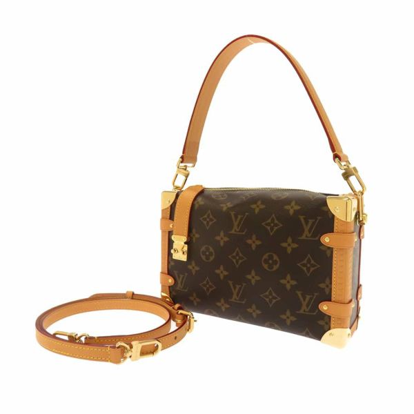 ルイヴィトン ショルダーバッグ モノグラム サイドトランク M46358 LOUIS VUITTON ブラウン