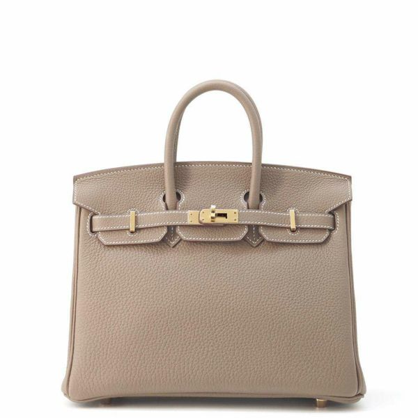 エルメス バーキン25 ヴェルソ エトゥープ/マロンフォンセ/シャンパンゴールド金具 トゴ W刻印 HERMES Birkin