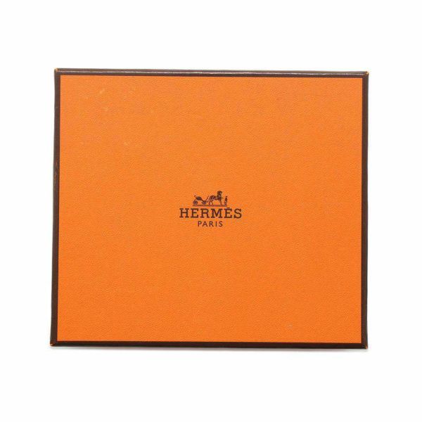 エルメス カードケース ベアン ミニ ヴェールコミック/シルバー金具 シェブルミゾル B刻印 名刺入れ シェーブル