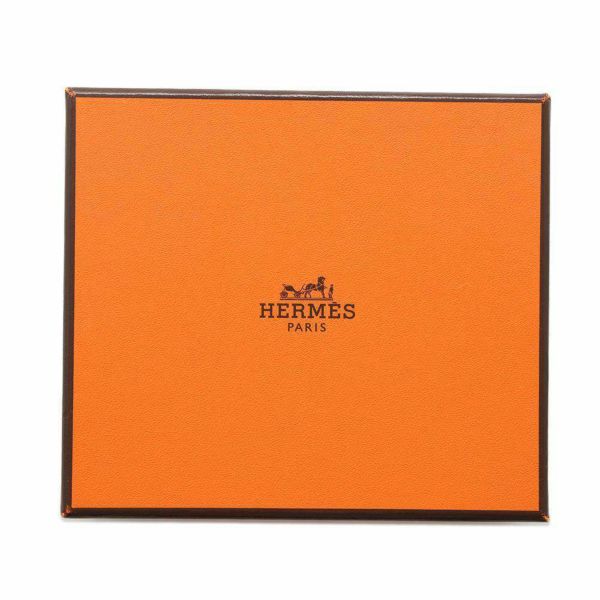 エルメス カードケース ベアン ミニ ヴェールコミック/シルバー金具 シェブルミゾル B刻印 名刺入れ  シェーブル
