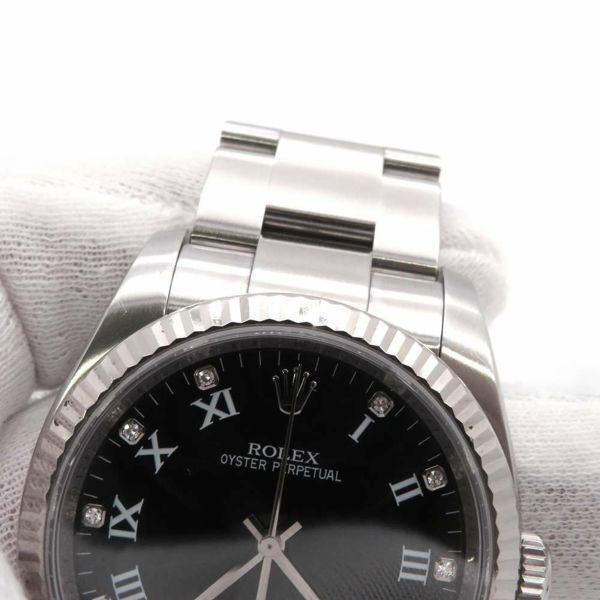 ロレックス デイトジャスト 11PD SS/K18WGホワイトゴールド M番 ルーレット 116034G ROLEX 腕時計 黒文字盤