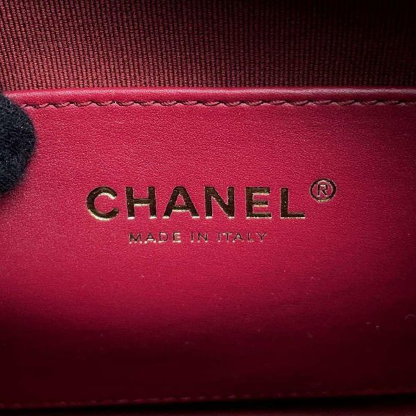 シャネル チェーンショルダーバッグ マトラッセ ココマーク ホーボー ラムスキン AS4220 CHANEL 黒