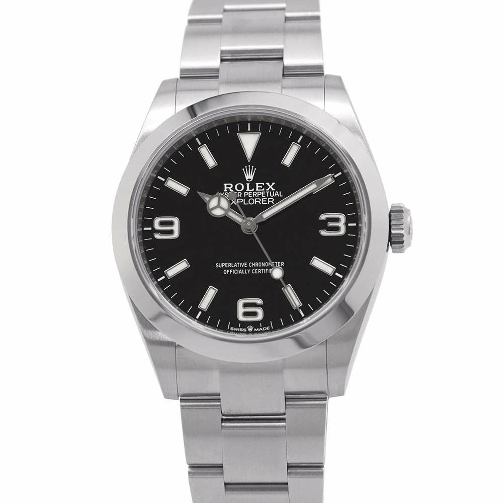 ロレックス エクスプローラー1 40 ランダムシリアル ルーレット 224270 ROLEX 腕時計 黒文字盤