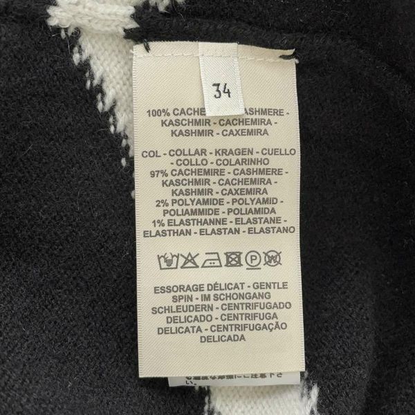 エルメス ワンピース セーター カシミヤ モックネック 朝の散歩 レディースサイズ34 HERMES アパレル 黒 白