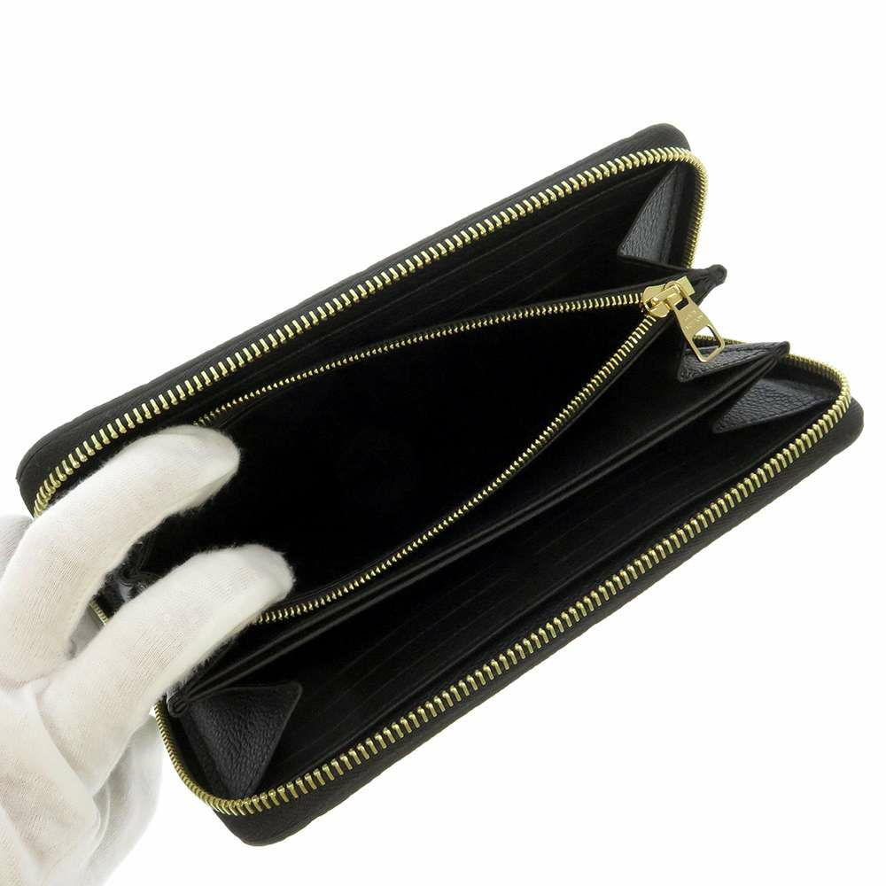 ルイヴィトン 長財布 モノグラム・アンプラント ジッピー・ウォレット M61864 LOUIS VUITTON 黒