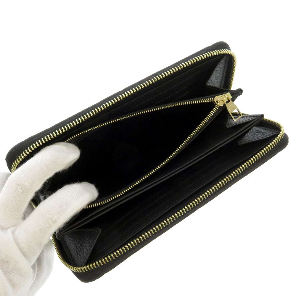 ルイヴィトン 長財布 モノグラム・アンプラント ジッピー・ウォレット M61864 LOUIS VUITTON 黒