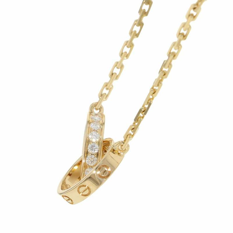 カルティエ ネックレス LOVE ネックレス ダイヤモンド 18P 計0.22ct K18YGイエローゴールド B7013800 ベビーラブ ペンダント