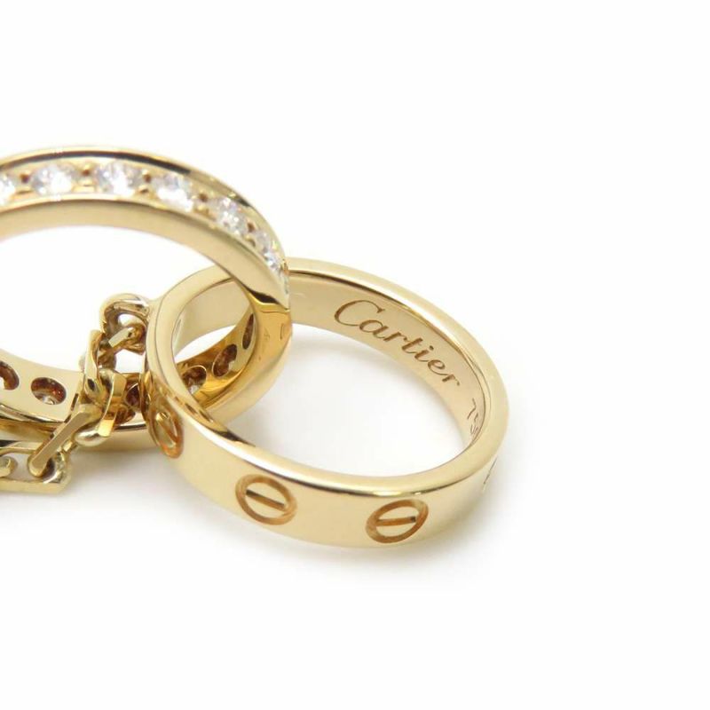 カルティエ ネックレス LOVE ネックレス ダイヤモンド 18P 計0.22ct K18YGイエローゴールド B7013800 ベビーラブ ペンダント