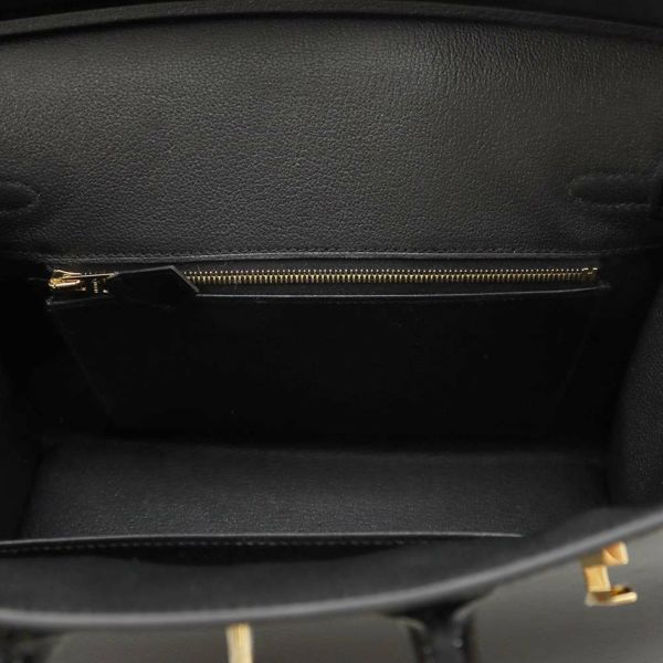 エルメス バーキン25 セリエ ブラック/ゴールド金具 ボックスカーフ W刻印 HERMES Birkin ハンドバッグ 黒