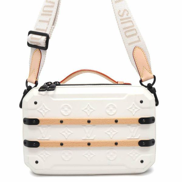 ルイヴィトン ショルダーバッグ カーフレザー フューチャー・トランク M21950 LOUIS VUITTON ハンドバッグ 白 黒