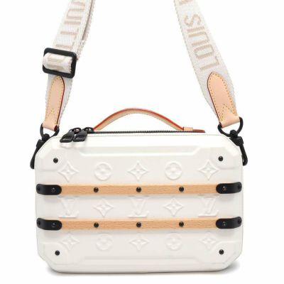 ルイヴィトン ショルダーバッグ カーフレザー フューチャー・トランク M21950 LOUIS VUITTON ハンドバッグ 白 黒 安心保証