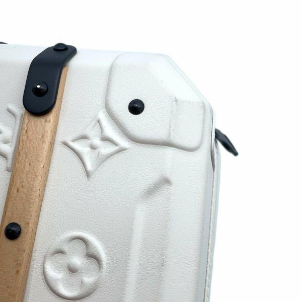 ルイヴィトン ショルダーバッグ カーフレザー フューチャー・トランク M21950 LOUIS VUITTON ハンドバッグ 白 黒