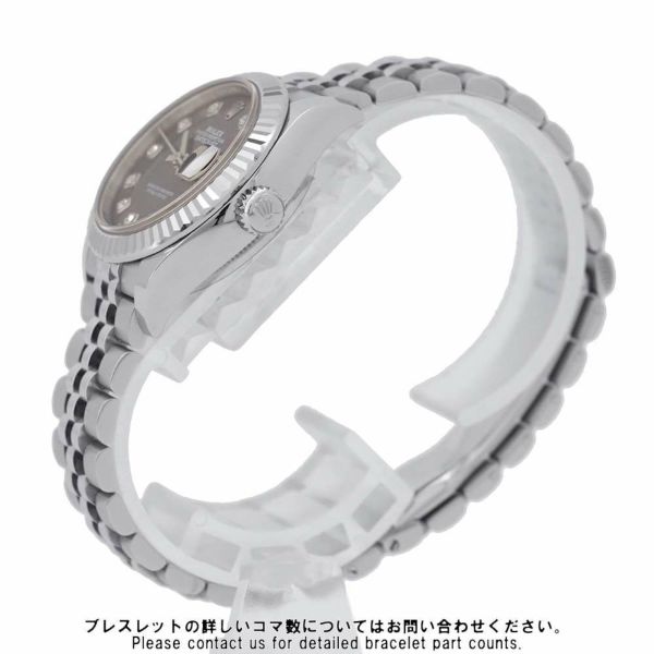 ロレックス デイトジャスト SS/K18WG 279174G ROLEX 腕時計 ダークグレー/10PD文字盤 レディース