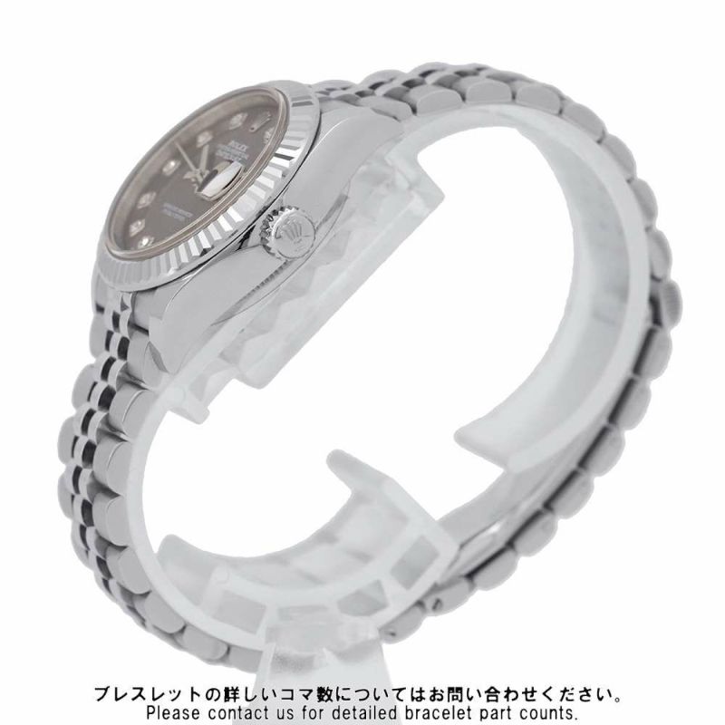 ロレックス デイトジャスト SS/K18WG 279174G ROLEX 腕時計 ダークグレー/10PD文字盤 レディース