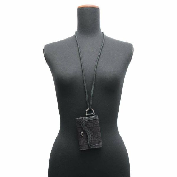 クリスチャン・ディオール ショルダーウォレット オブリーク キャンバス Christian Dior トロッター 　黒
