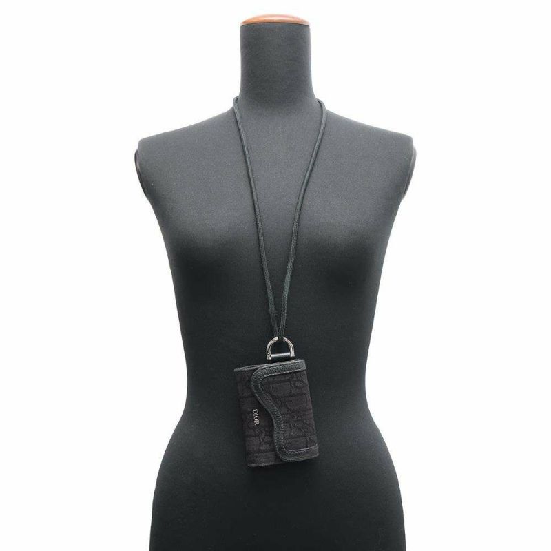 クリスチャン・ディオール ショルダーウォレット オブリーク キャンバス Christian Dior トロッター 　黒