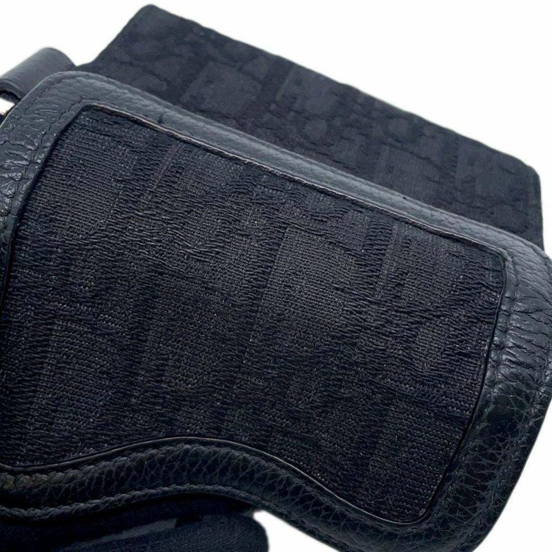 クリスチャン・ディオール ショルダーウォレット オブリーク キャンバス Christian Dior トロッター 　黒