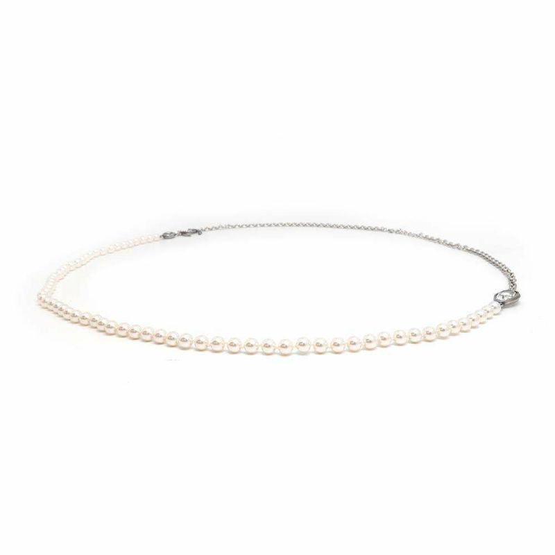 シャネル ロングネックレス ココマーク フェイクパール ティアドロップ I24A ABD851 CHANEL アクセサリー