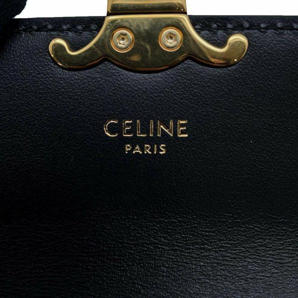 セリーヌ カードケース トリオンフ シャイニーカーフレザー 10I583DPV CELINE 名刺入れ 黒