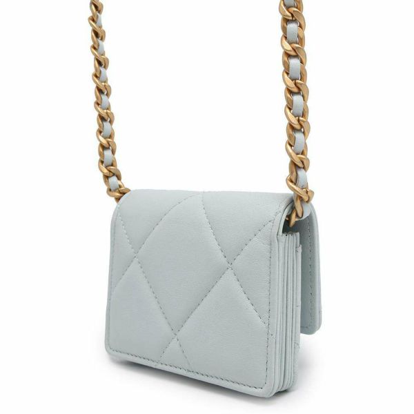 シャネル チェーンウォレット シャネル19 ラムスキン CHANEL