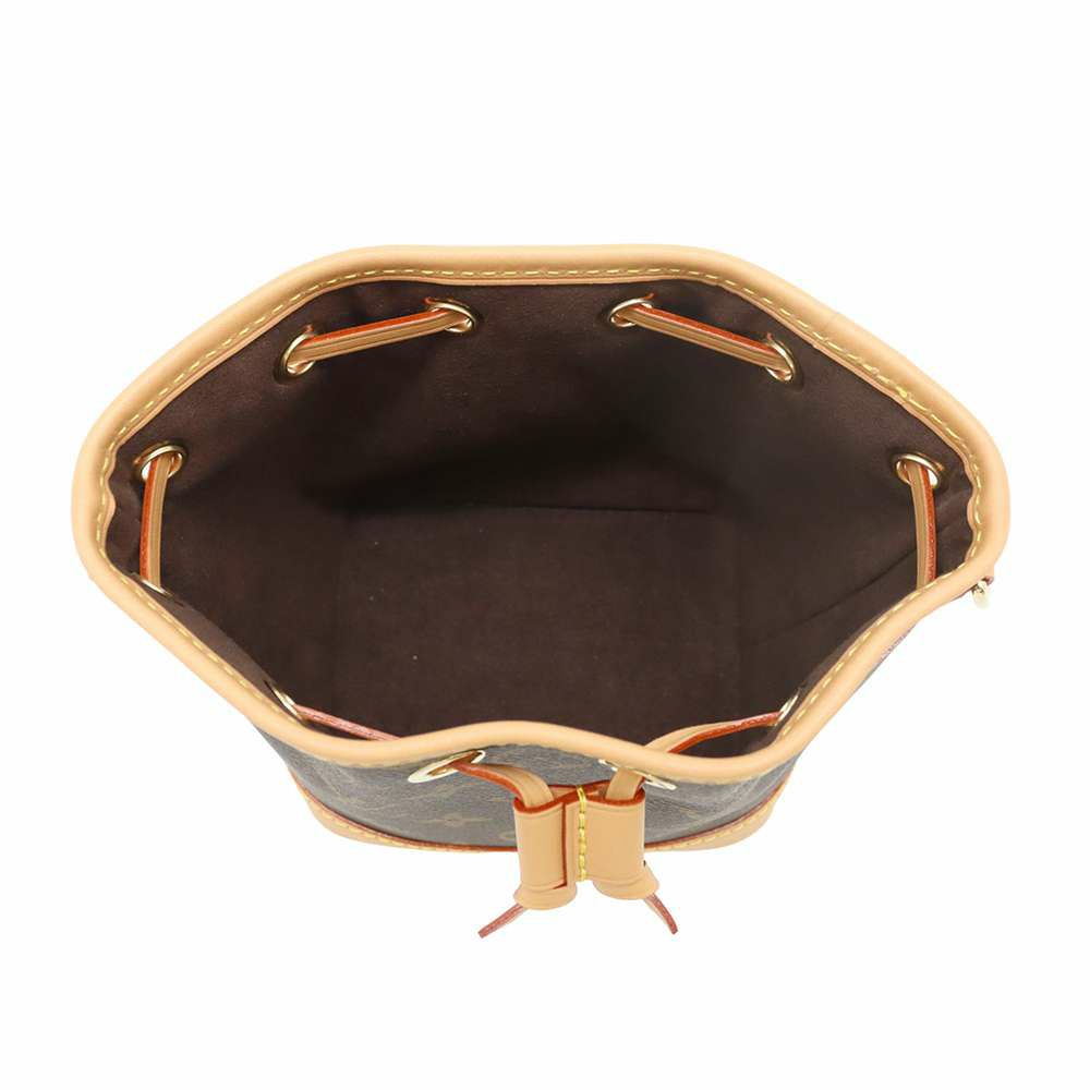 ルイヴィトン ハンドバッグ モノグラム ナノ・ノエ M81266 LOUIS VUITTON ブラウン 2wayショルダーバッグ