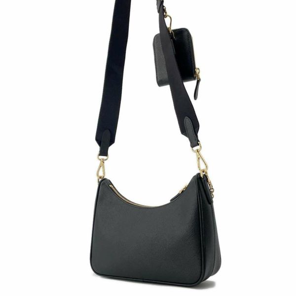 プラダ ショルダーバッグ サフィアーノ リエディション 2005 レザー 1BH204 PRADA バッグ 黒