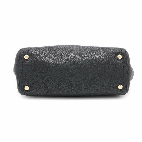 フェラガモ ハンドバッグ ガンチーニ レザー Ferragamo 2wayショルダーバッグ 黒