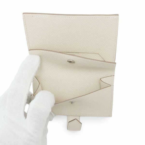 エルメス カードケース ベアン ミニ クレ/シルバー金具 エプソン W刻印 HERMES 名刺入れ