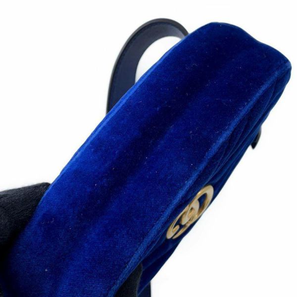 グッチ ベロアレザー GGマーモント ウエストバッグ 476434 グッチ GUCCI GGマーモント ボディバッグ 476434 ブルー