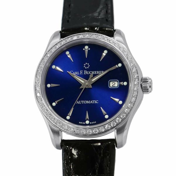 カール F.ブヘラ マネロ オートデイト 00.10911.08.53.11 CARL F. BUCHERER 腕時計 ブルー文字盤