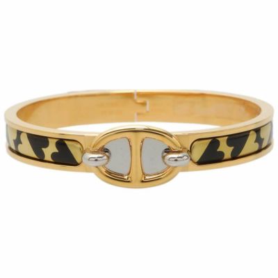 エルメス ブレスレット シェーヌダンクル ミニクリック カルト・ア・ジュエPM ジョーヌ・オール / ブラック/ゴールド金具 HERMES