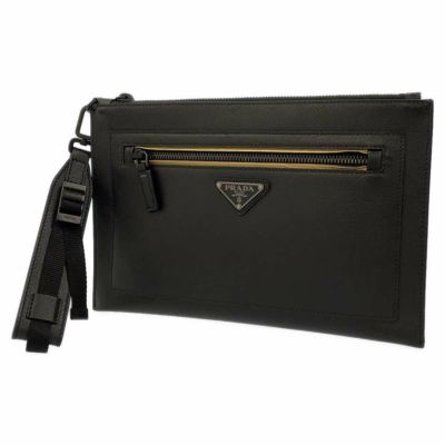 プラダ ショルダーバッグ レザー 1BF125 PRADA 2wayクラッチバッグ 白