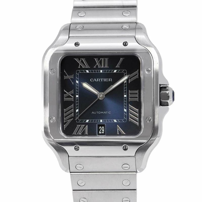 カルティエ サントス ドゥ カルティエ LM WSSA0071 Cartier 腕時計 ブルー文字盤
