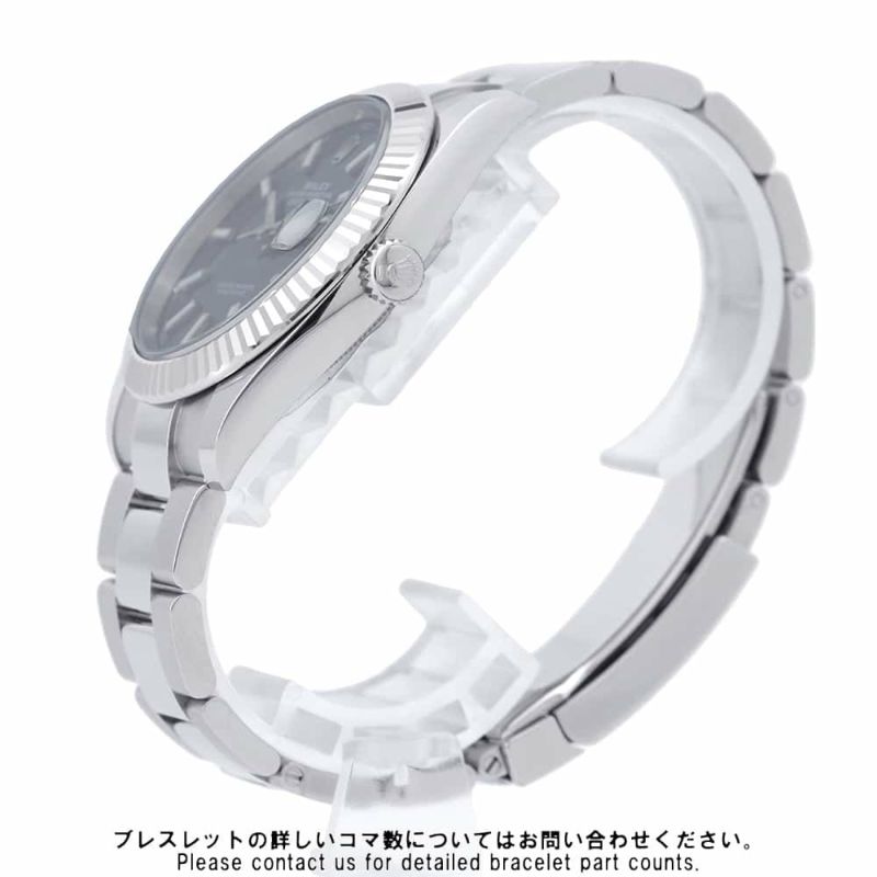 ロレックス デイトジャスト41 SS/K18WG ランダムシリアル ルーレット 126334 ROLEX 腕時計 ブライトブルー文字盤