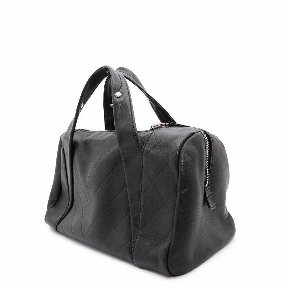 シャネル ハンドバッグ  ココマーク シェブロン A30899 CHANEL バッグ Vステッチ ミニボストンバッグ 黒