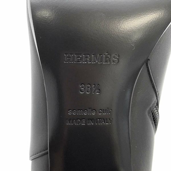 エルメス ブーツ サンジェルマン カーフレザー レディースサイズ38 1/2 HERMES 靴 黒