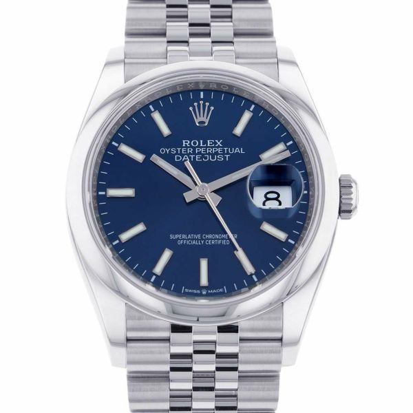 ロレックス デイトジャスト36 ランダムシリアル ルーレット 126200 ROLEX 腕時計 ブライトブルー文字盤