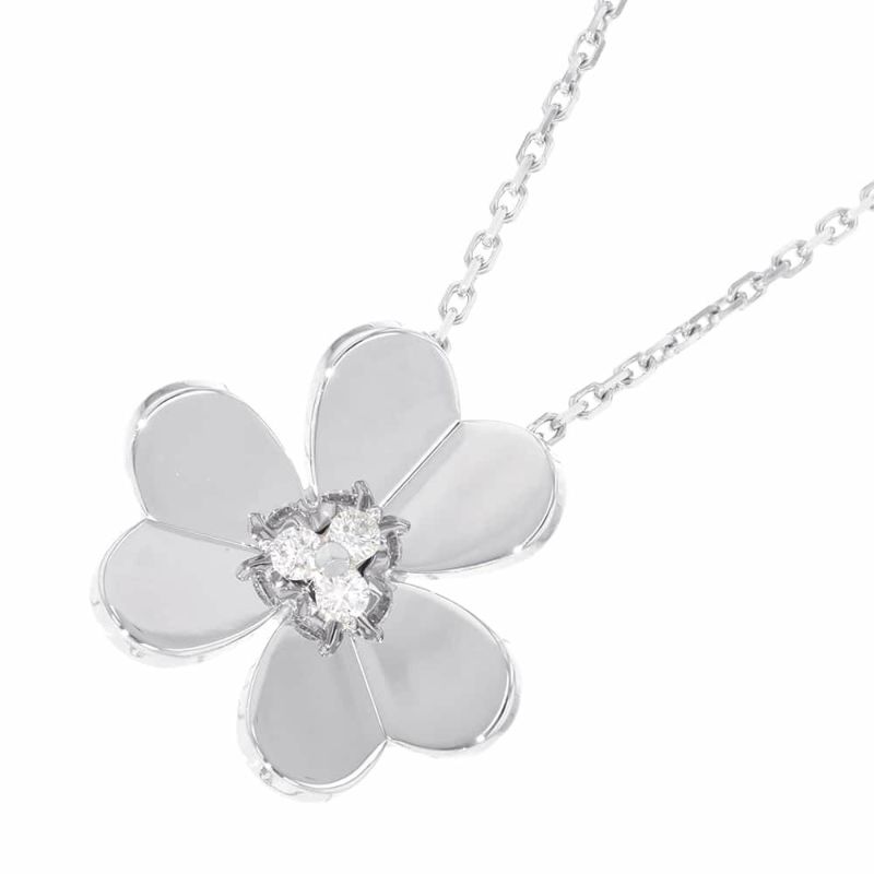 ヴァンクリーフ&アーペル ネックレス フリヴォル ペンダント ラージ ダイヤモンド 3P 0.16ct K18WGホワイトゴールド VCARD25300