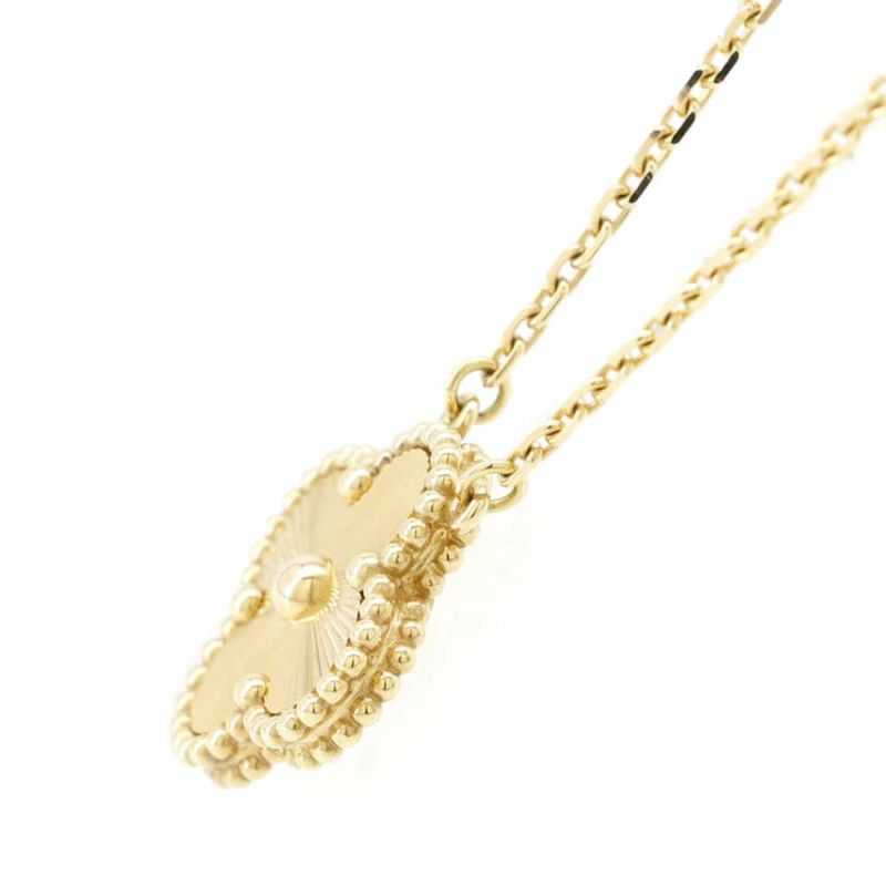 ヴァンクリーフ&アーペル ネックレス ヴィンテージ アルハンブラ ペンダント ギヨシェ K18YGイエローゴールド VCARP4KL00