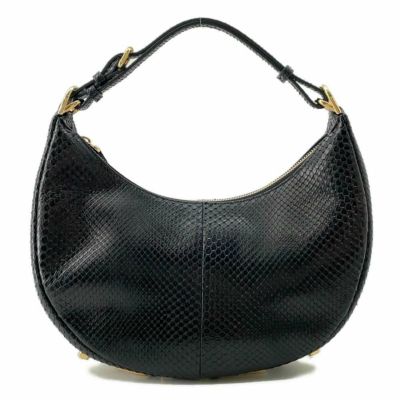フェンディ ショルダーバッグ フェンディグラフィ スモール パイソン 8BR798 FENDI ワンショルダーバッグ 黒
