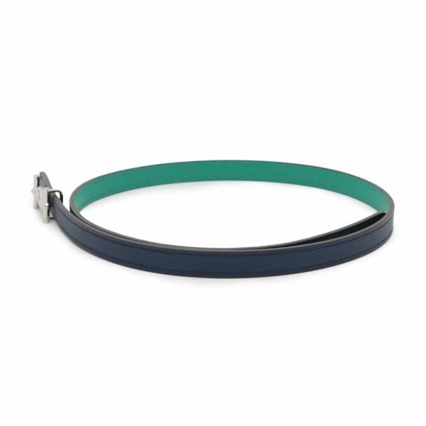 エルメス べルト ラグーヌ ブルーマルト/ヴェールジェイド/シルバー金具 スイフト/エプソン サイズ70 U刻印