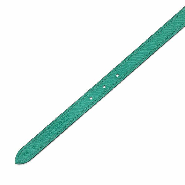 エルメス べルト ラグーヌ ブルーマルト/ヴェールジェイド/シルバー金具 スイフト/エプソン サイズ70 U刻印