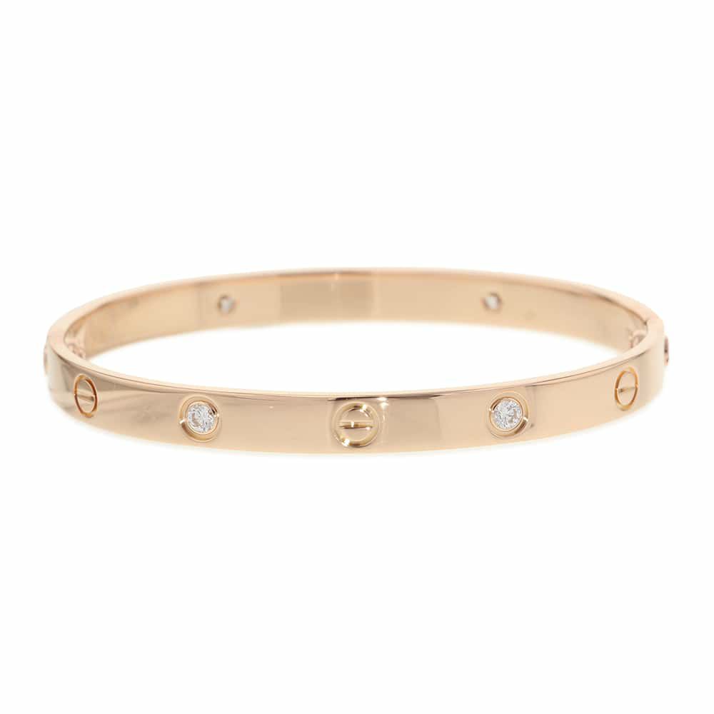 カルティエ ブレスレット ラブブレス ダイヤモンド 4P K18PGピンクゴールド サイズ18 B6036018 Cartier LOVEブレスレット バングル
