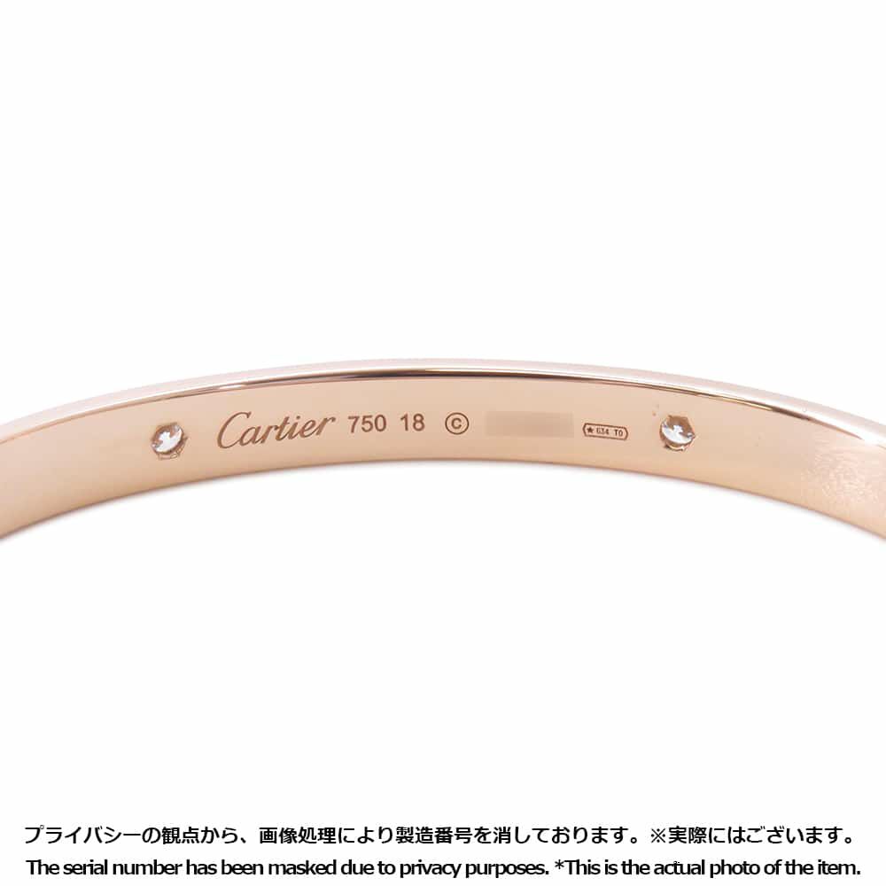 カルティエ ブレスレット ラブブレス ダイヤモンド 4P K18PGピンクゴールド サイズ18 B6036018 Cartier LOVEブレスレット バングル